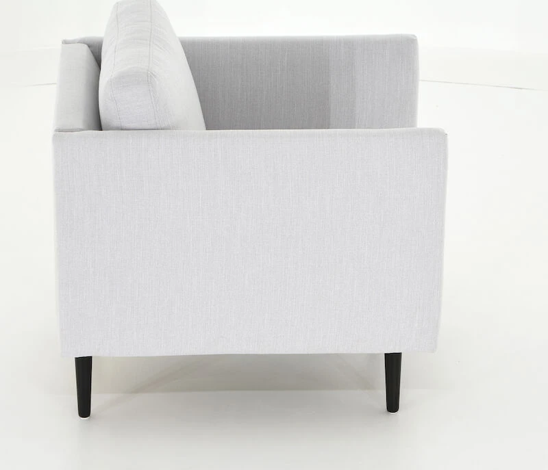 Veke Kajo Nojatuoli Vaaleanharmaa Ronda 80, Mustat Jalat 3 Veke Kajo Nojatuoli Vaaleanharmaa Ronda 80, Mustat Jalat - Image 3