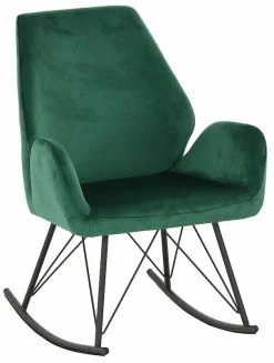 Veke Laine Keinutuoli Tummanvihreä Sametti 10 Veke Laine Keinutuoli Tummanvihreä Sametti -4Living Store Veke Laine keinutuoli tummanvihrea sametti 1 1