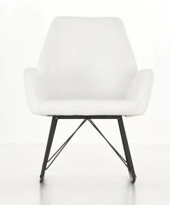 Veke Laine Keinutuoli Valkoinen PU-keinonahka 9 Veke Laine Keinutuoli Valkoinen PU-keinonahka -4Living Store Veke Laine keinutuoli valkoinen PU keinonahka 0 0