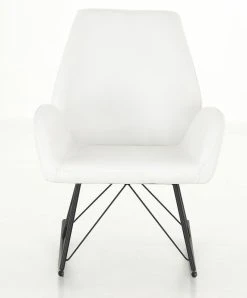 Veke Laine Keinutuoli Valkoinen PU-keinonahka 8 Veke Laine Keinutuoli Valkoinen PU-keinonahka -4Living Store Veke Laine keinutuoli valkoinen PU keinonahka 0 1