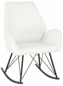 Veke Laine Keinutuoli Valkoinen PU-keinonahka