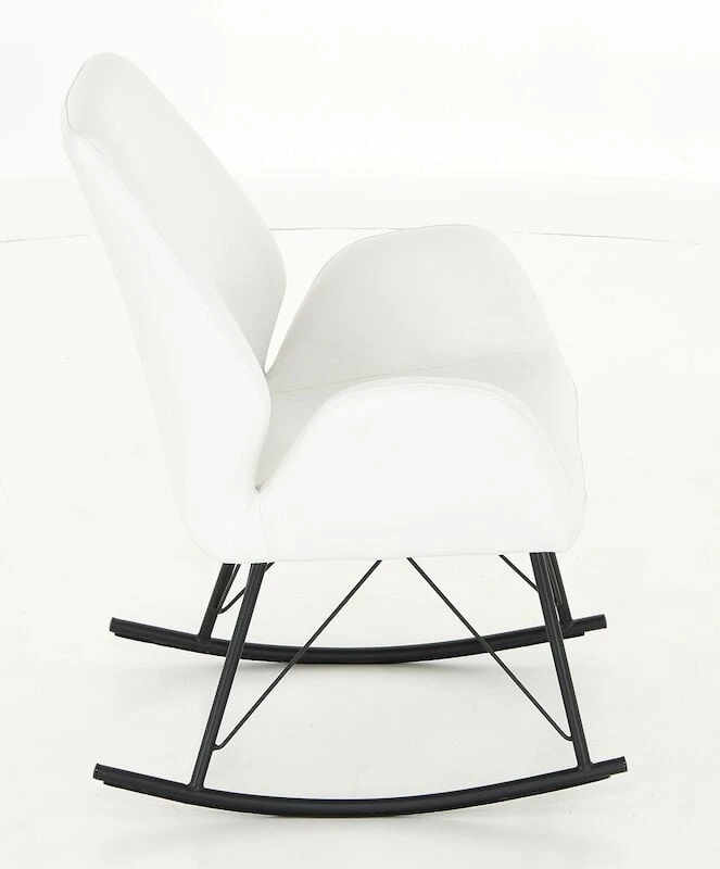 Veke Laine Keinutuoli Valkoinen PU-keinonahka 6 Veke Laine Keinutuoli Valkoinen PU-keinonahka - Image 6