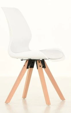 Veke Puuteri Tuoli Valkoinen, Puunväriset Jalat