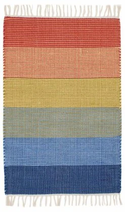 Veke Rytmi Puuvillamatto 60x90 Cm Multi -4Living Store Veke Rytmi puuvillamatto 60x90 cm multi 0 3