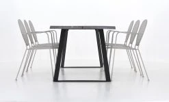 Envy Triangel-Melena 6-hengen Ruokailuryhmä Savunharmaa/musta -4Living Store Veke Triangel Melena 6 hengen ruokailuryhma savunharmaa musta 4 0