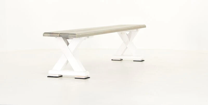 Veke Vanamo Lankkupenkki 220x36 Cm Harmaa/valkoinen 5 Veke Vanamo Lankkupenkki 220x36 Cm Harmaa/valkoinen - Image 5