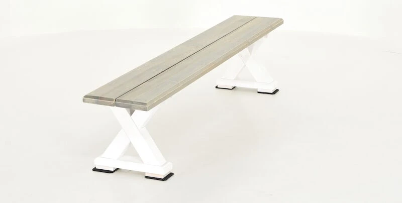 Veke Vanamo Lankkupenkki 220x36 Cm Harmaa/valkoinen 2 Veke Vanamo Lankkupenkki 220x36 Cm Harmaa/valkoinen - Image 2