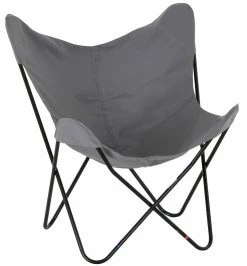 Varax Lepakkotuoli Vaaleanharmaa Kangas Mustalla Jalalla