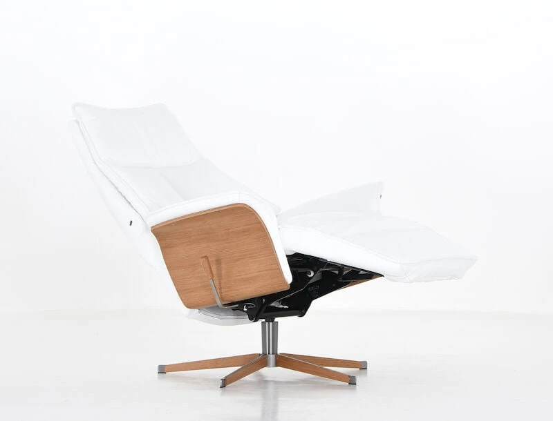 Veke Aava Lux Mekanismituoli Valkoinen 7016 Nahka, Original-wood Jalka 5 Veke Aava Lux Mekanismituoli Valkoinen 7016 Nahka, Original-wood Jalka - Image 5