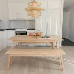 Veke Ahvo Lankkupenkki 35x150 Cm Lakattu Koivu