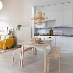 Veke Ahvo Lankkupenkki 35x150 Cm Lakattu Koivu -4Living Store ahvo 4 hengen ruokailuryhma lakattukoivuu6