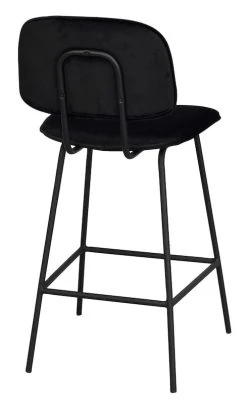 Rowico Bryan Baarituoli Musta Sametti/mustat Metalli Jalat -4Living Store bryan baarituoli musta4