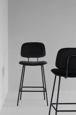 Rowico Bryan Baarituoli Musta Sametti/mustat Metalli Jalat -4Living Store bryan baarituoli musta6