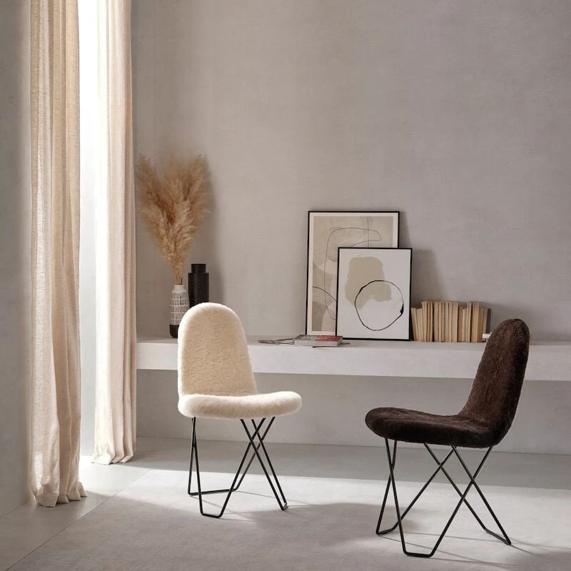 Cuero Design Cactus Tuoli Musta Lampaantalja/musta 1 Cuero Design Cactus Tuoli Musta Lampaantalja/musta