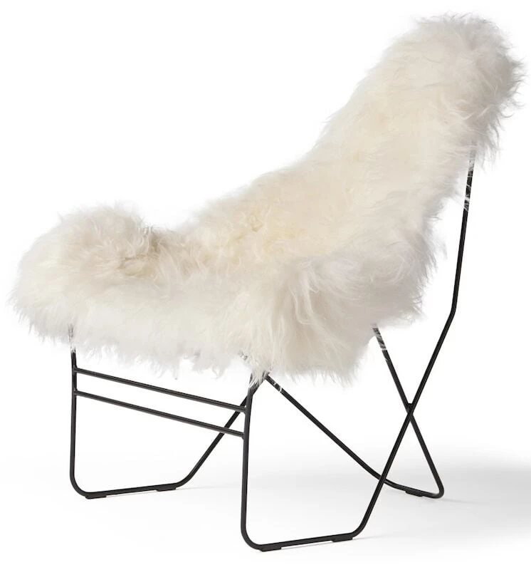 Cuero Design Valhalla Nojatuoli Valkoinen Lampaantalja Pitkä Karva/musta 6 Cuero Design Valhalla Nojatuoli Valkoinen Lampaantalja Pitkä Karva/musta - Image 6