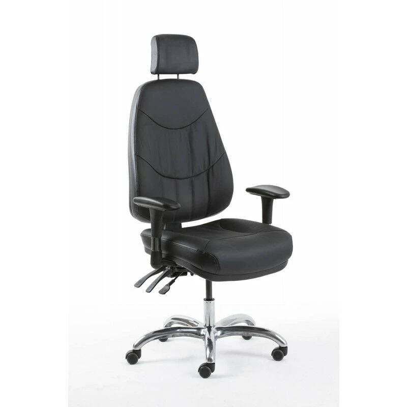 Director 04 Työtuoli Musta Nahka 1 Director 04 Työtuoli Musta Nahka