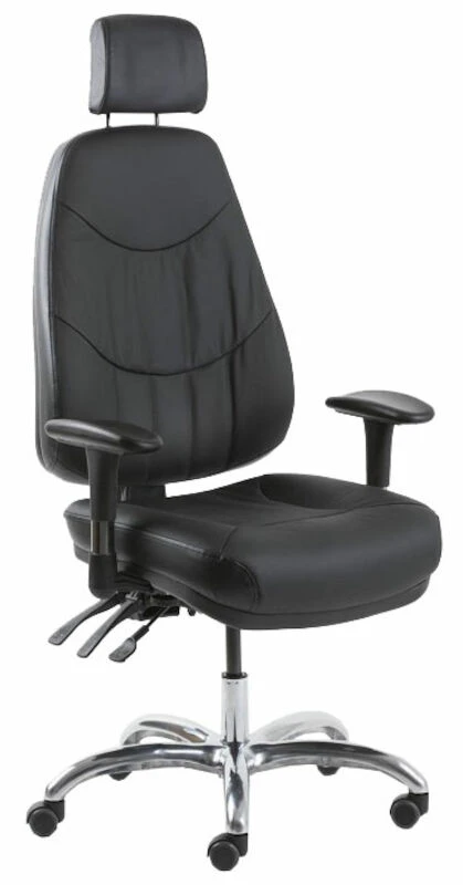 Director 04 Työtuoli Musta Nahka 2 Director 04 Työtuoli Musta Nahka - Image 2