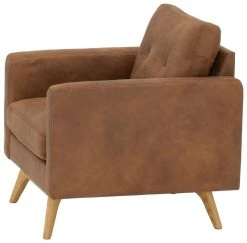 BD-Möbel Eastwood Nojatuoli Ruskea 41 Tribe Nubuk-nahka, Jalat öljytty Tammi 220