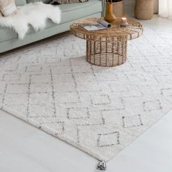 Fanni K Hanki Puuvillamatto 80x200 Cm Valkoinen/musta