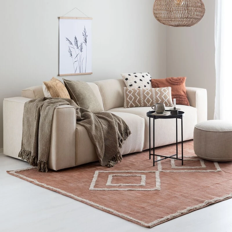 Fanni K Klaani Puuvillamatto 70x140 Cm Terrakotta 4 Fanni K Klaani Puuvillamatto 70x140 Cm Terrakotta - Image 4