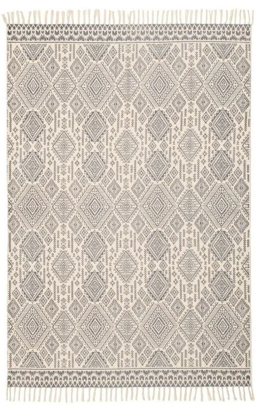 Fanni K Savanni Puuvillamatto 140x200 Cm Harmaa/luonnonväri 2 Fanni K Savanni Puuvillamatto 140x200 Cm Harmaa/luonnonväri - Image 2