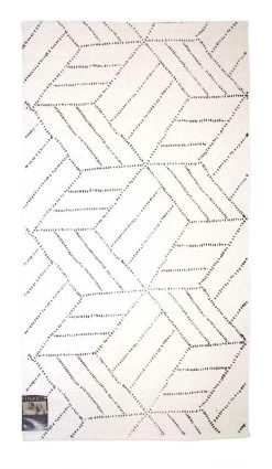 Finarte Kievari Puuvillamatto Valkoinen, 80x150 Cm