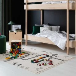 Mattokymppi Hapsu Liikennematto Luonnonvalkoinen/musta 100x150 Cm