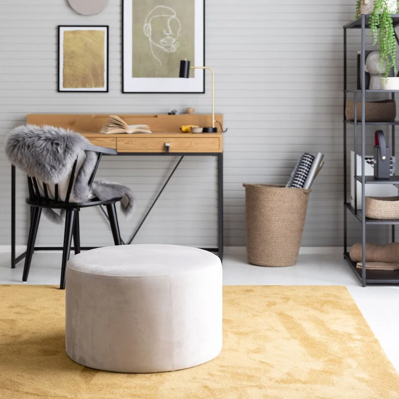 Veke Helmi Pyöreä Samettirahi Ø60 Cm Beige Brunei 06 Kangas 6 Veke Helmi Pyöreä Samettirahi Ø60 Cm Beige Brunei 06 Kangas - Image 6