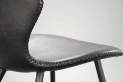 Rowico Highrock Tuoli Musta PU Nahka/musta Metalli Jalat -4Living Store highrock tuoli musta 118611 5