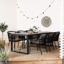 Veke Honka-Tuohi 6-hengen Ruokailuryhmä Musta -4Living Store honka tuohi ruokailuryhma 6 hengen 220x90 musta web 8