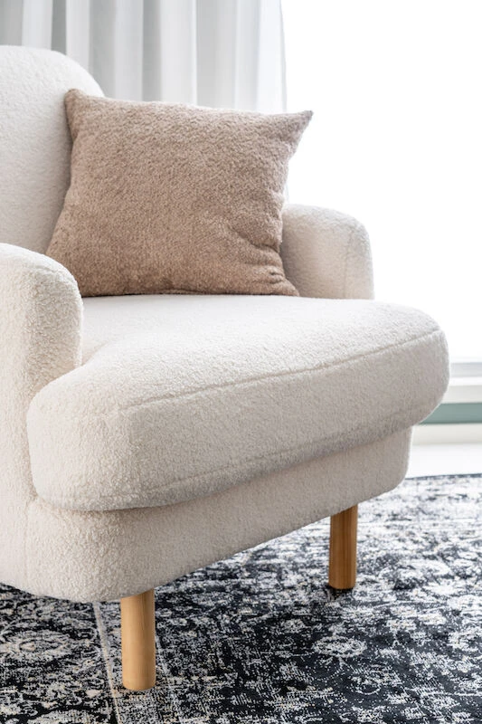 Veke Jäkälä Nojatuoli Luonnonvalkoinen Himalaya 904, öljytty Tammi Jalat 4 Veke Jäkälä Nojatuoli Luonnonvalkoinen Himalaya 904, öljytty Tammi Jalat - Image 4