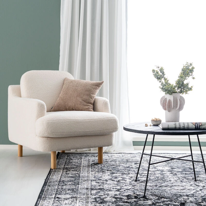 Veke Jäkälä Nojatuoli Luonnonvalkoinen Himalaya 904, öljytty Tammi Jalat 5 Veke Jäkälä Nojatuoli Luonnonvalkoinen Himalaya 904, öljytty Tammi Jalat - Image 5