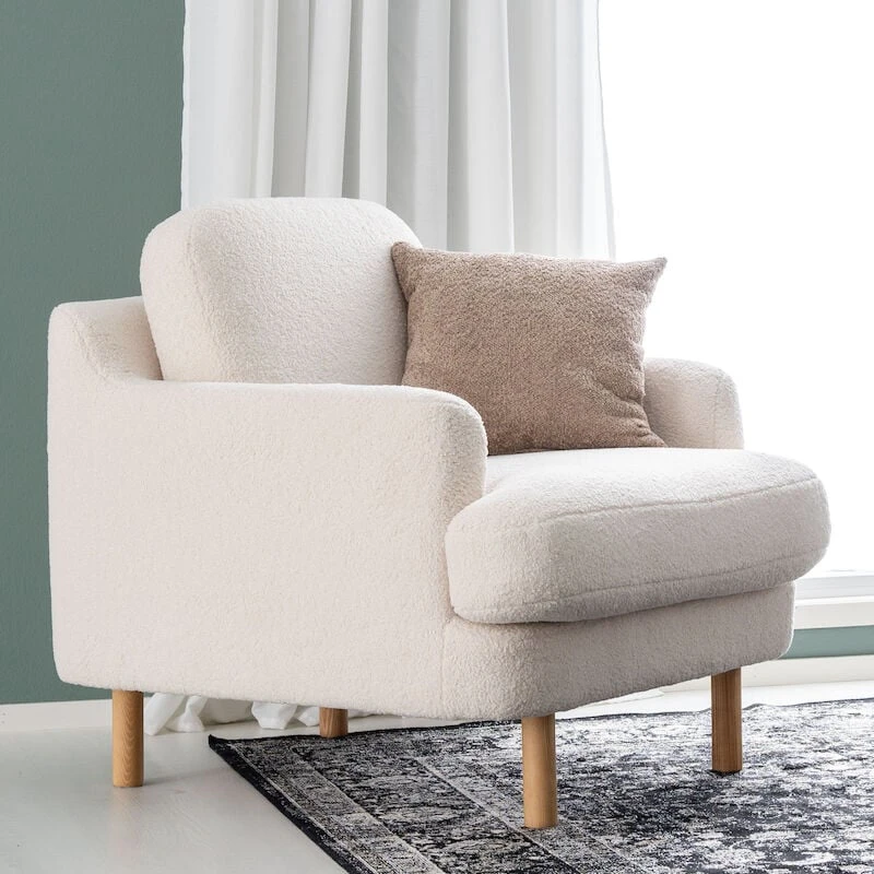 Veke Jäkälä Nojatuoli Luonnonvalkoinen Himalaya 904, öljytty Tammi Jalat 2 Veke Jäkälä Nojatuoli Luonnonvalkoinen Himalaya 904, öljytty Tammi Jalat - Image 2