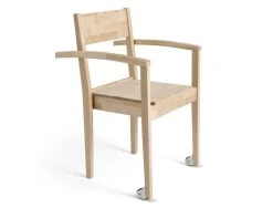 Kiteen Joki Seniori Tuoli Pyörillä Ja Työntökahvalla Lakattu Koivu