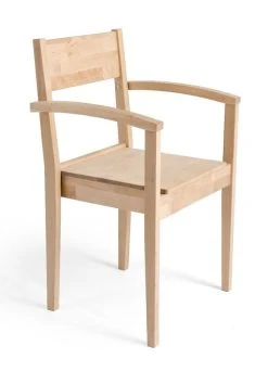 Kiteen Joki Seniorituoli Käsinojilla Lakattu Koivu