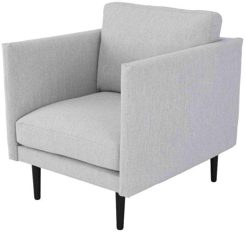 Veke Kajo Nojatuoli Vaaleanharmaa Melva 83 Kangas, Mustat Jalat 1 Veke Kajo Nojatuoli Vaaleanharmaa Melva 83 Kangas, Mustat Jalat