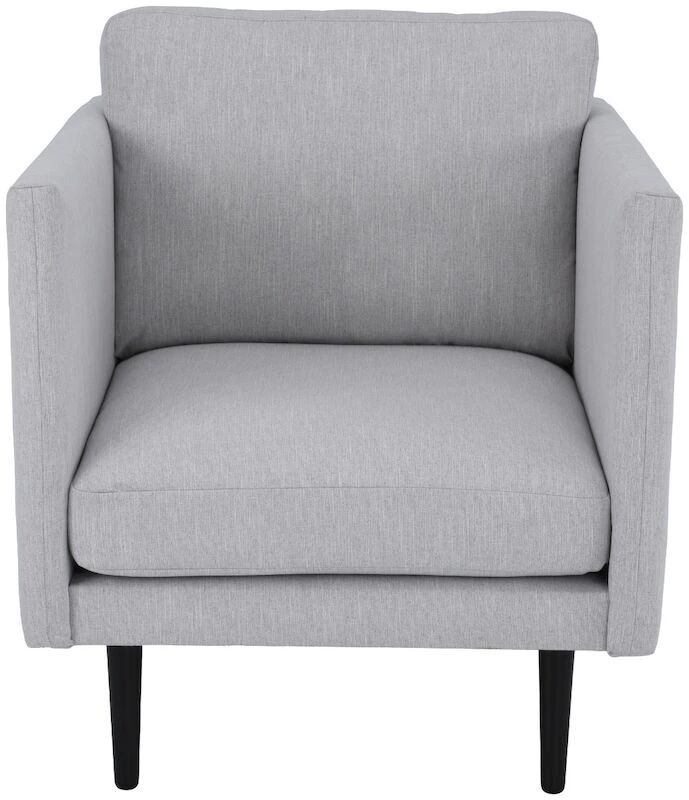 Veke Kajo Nojatuoli Vaaleanharmaa Melva 83 Kangas, Mustat Jalat 2 Veke Kajo Nojatuoli Vaaleanharmaa Melva 83 Kangas, Mustat Jalat - Image 2