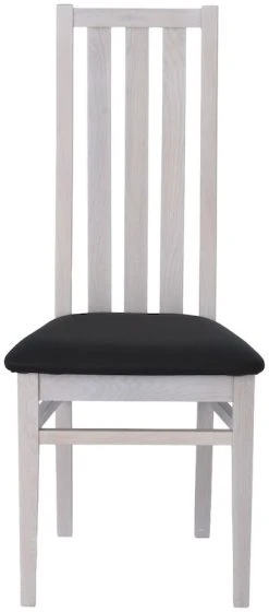 Lumi Tuoli Valkolakattu Tammi, Musta PU-keinonahka Istuin