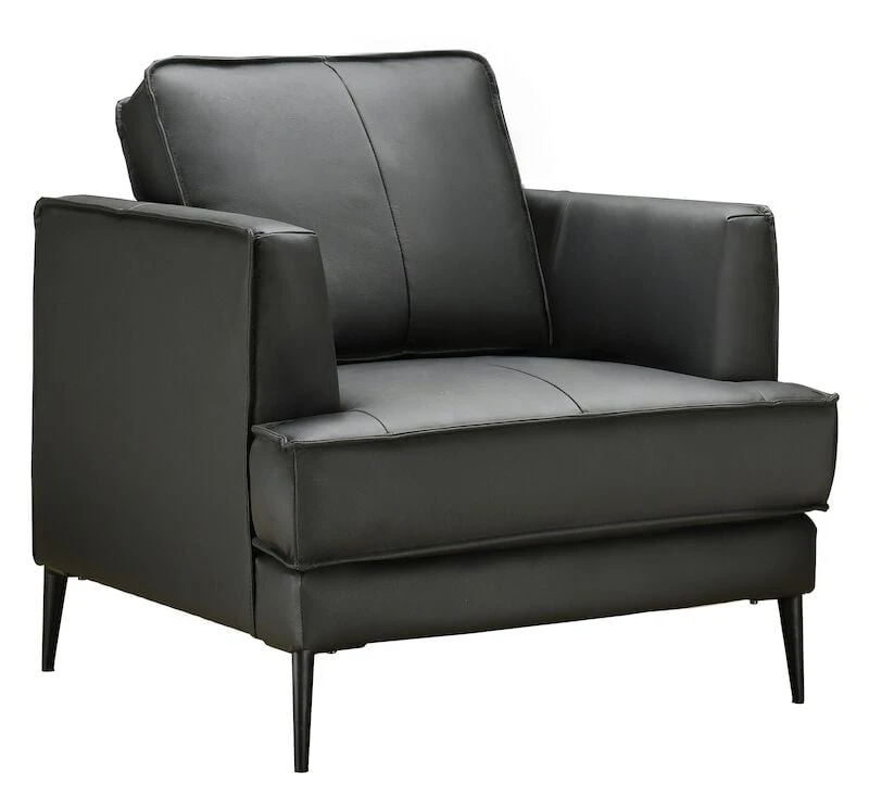 Veke Oxford Nojatuoli Musta Nahka/keinonahka 2 Veke Oxford Nojatuoli Musta Nahka/keinonahka - Image 2