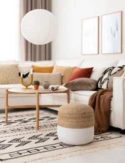 Veke Poiju Pyöreä Rahi Ø40 Cm Luonnonväri/valkoinen 7 Veke Poiju Pyöreä Rahi Ø40 Cm Luonnonväri/valkoinen -4Living Store poiju rahi 40x40cm luonnonvari valkoinen web 2 1