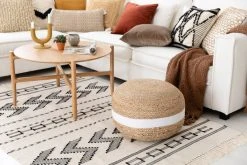 Veke Kaiku Puuvillamatto 80x150 Cm Luonnonväri/musta 8 Veke Kaiku Puuvillamatto 80x150 Cm Luonnonväri/musta -4Living Store rantu rahi 50X35cm luonnonvari valkoinen web