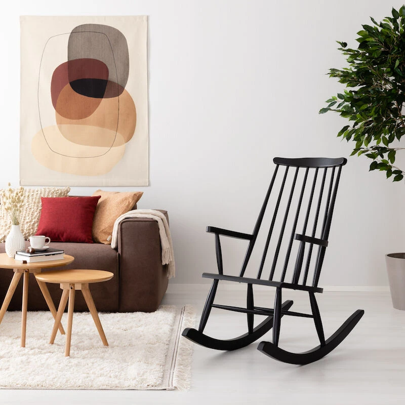 Veke Retro Keinutuoli Musta 6 Veke Retro Keinutuoli Musta - Image 6