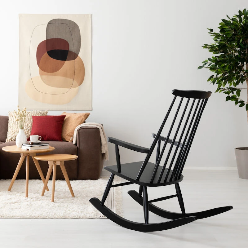 Veke Retro Keinutuoli Musta 1 Veke Retro Keinutuoli Musta