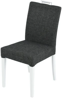 Veke Riina Tuoli, Valkoiset Jalat, Rubin 9 Mustaharmaa -4Living Store riinatuoli mustaharmaa3