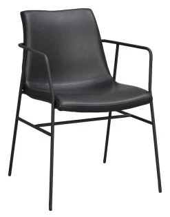 Rowico Huntingbay Käsinojallinen Tuoli Musta PU/musta Frame -4Living Store rowico huntington musta2