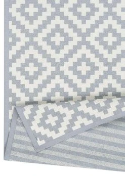 Narma Viki Kaksipuolinen Puuvillamatto Hopea 100x160 Cm -4Living Store s sw2 viki silver detail turn 1