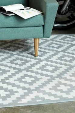 Narma Viki Kaksipuolinen Puuvillamatto Hopea 100x160 Cm