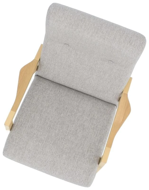 Summer Nojatuoli Vaaleanharmaa Rocco 570 Kangas Koivu/tammi Käsinojat 2 Summer Nojatuoli Vaaleanharmaa Rocco 570 Kangas Koivu/tammi Käsinojat - Image 2