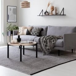 Svanefors Vilde Puuvillamatto 70x240 Cm Musta -4Living Store svanefors vilde puuvillamatto 200x300cm musta web 6 1