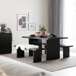 Veke Tyvi Penkki 135x35 Cm Puuvalmis -4Living Store tyvi 4 hengen ruokailuryhma hiili web 25